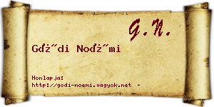 Gódi Noémi névjegykártya